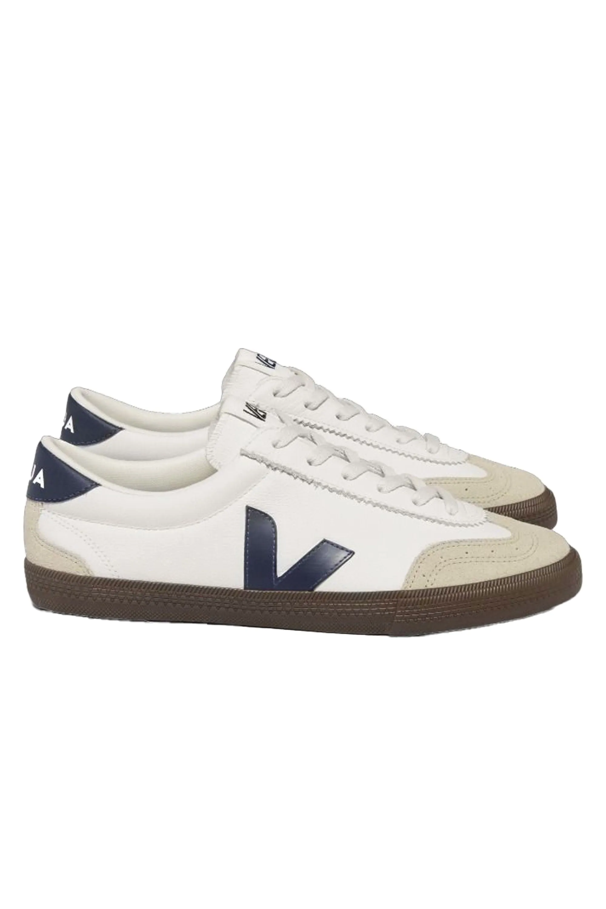Veja Volley Leather Trainer White/Nautico/Bark