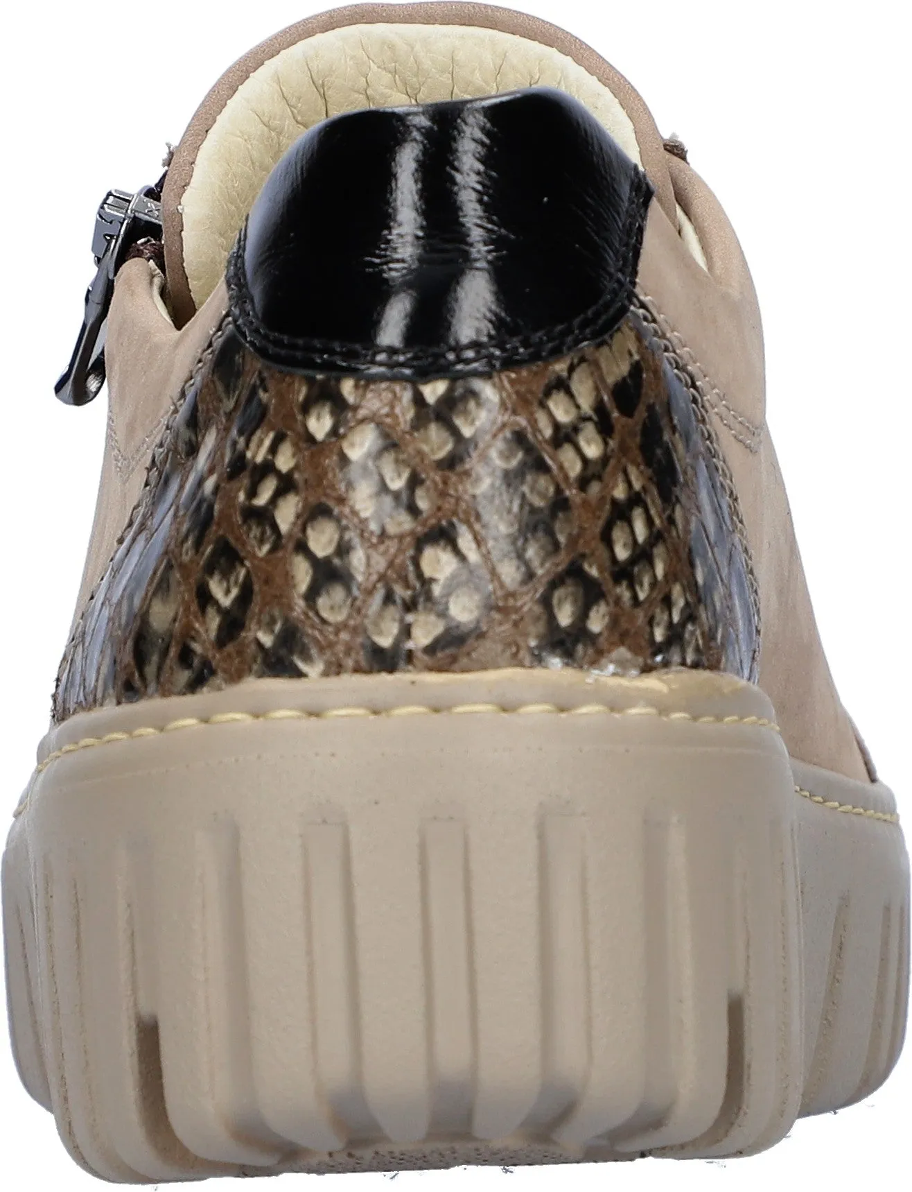 Waldlaufer Livia Ladies Zip Side Lace Up Sneaker