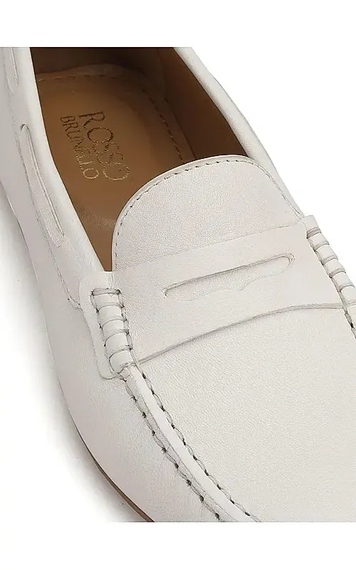 White Moccasins With Panel