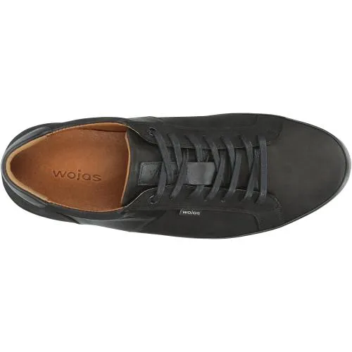 Wojas Black Leather Sneakers COMFORT | 9046-71