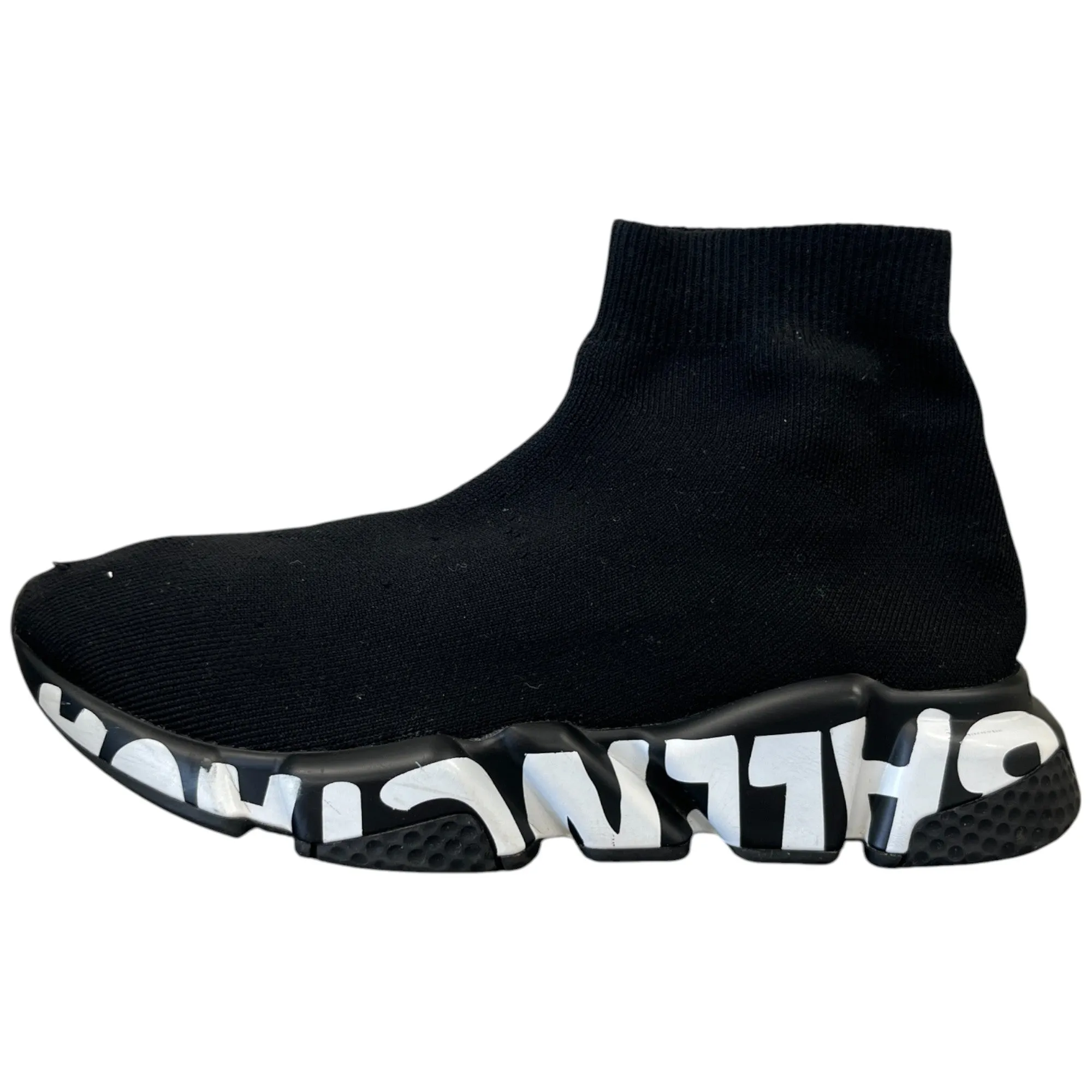 Women's Speed Socks Graffiti High Trainers Black Size EU 38 / UK 5